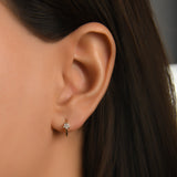 Orion Çiçek Taşlı Halka Piercing