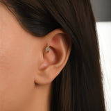 Orion Çiçek Taşlı Halka Piercing