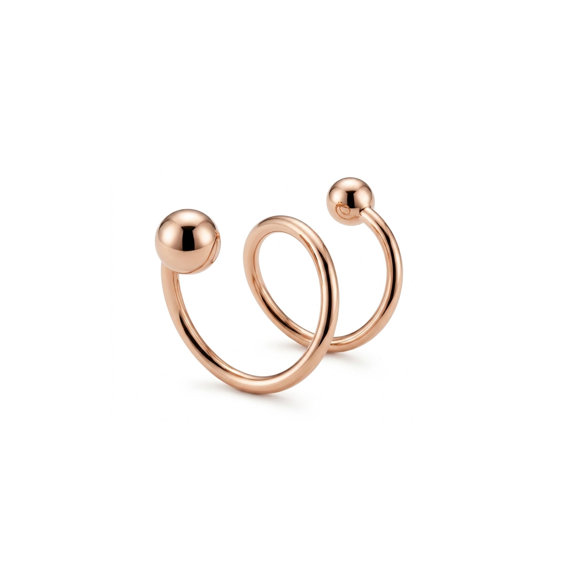 Toplu Sarmal Altın Piercing / 14 Ayar Rose Altın