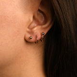 Toplu Sarmal Altın Piercing / 14 Ayar Sarı Altın