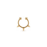 Серьга-кафф Dorika Layered Dangle Gold Hoop с объемной компрессией