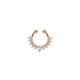 Серьга-кафф Dorika Layered Dangle Gold Hoop с объемной компрессией