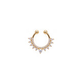 Серьга-кафф Dorika Layered Dangle Gold Hoop с объемной компрессией