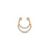 Серьга-кафф Dorika Layered Dangle Gold Hoop с объемной компрессией