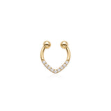 Dorika Layered Dangle Gold Hoop Earcuff with Bulk Compression