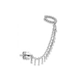 Dorika Layered Dangle Gold Hoop Earcuff with Bulk Compression