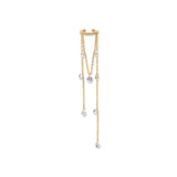 Dorika Layered Dangle Gold Hoop Earcuff with Bulk Compression