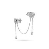 Dorika Layered Dangle Gold Hoop Earcuff with Bulk Compression