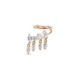 Baget Taşlı Sallantılı Altın Halka Earcuff