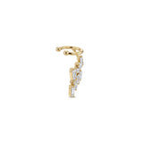 Baget Taşlı Sallantılı Altın Halka Earcuff