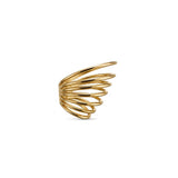 Dorika Layered Dangle Gold Hoop Earcuff with Bulk Compression