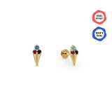 Пирсинг для козелка Gusto Minimal Arc Stone Gold
