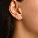 Eye Marquis Stone Single Gold Earring