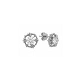 Cabaret Shell Square Stone Gold Earrings