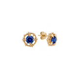 Cabaret Shell Square Stone Gold Earrings