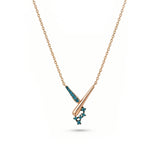 Azzuro Blue Shine Blue Diamond Necklace