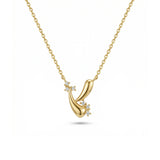 Золотое ожерелье с рядом камней