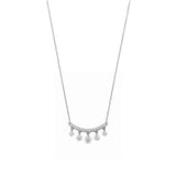 Lumina Curved Bar Sallantılı Taşlı Altın Kolye
