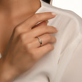 Sıralı Beş Taşlı Altın Yüzük / 14 Ayar Sarı Altın