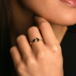 Vega Taşlı Altın Yüzük / 14 Ayar Sarı Altın