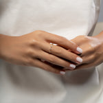 Station Beş Taşlı Altın Yüzük / 14 Ayar Sarı Altın