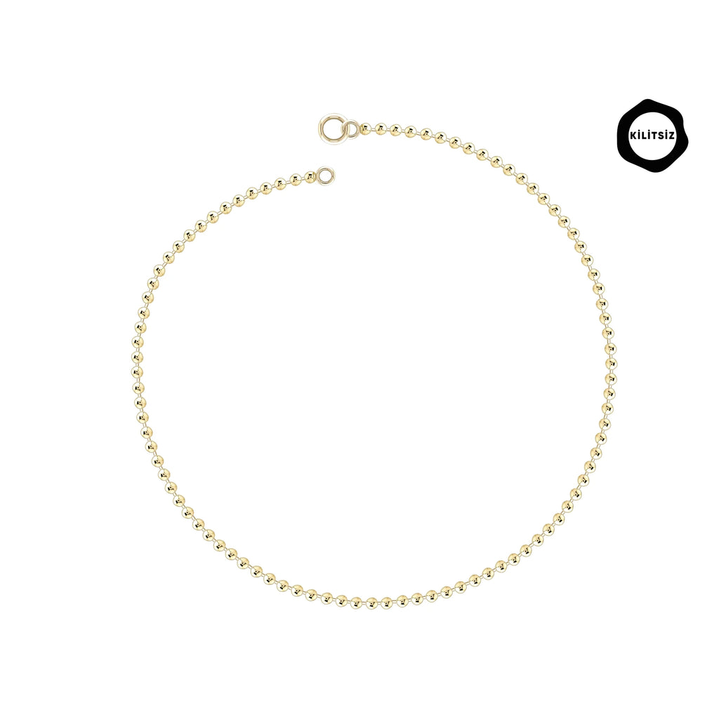 Infinity Ball Chain Gold Bracelet