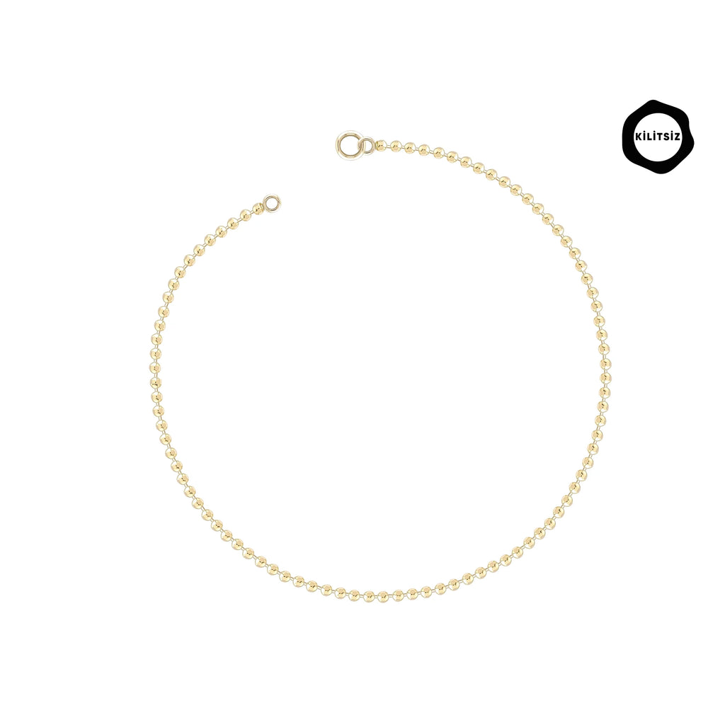 Infinity Ball Chain Gold Bracelet