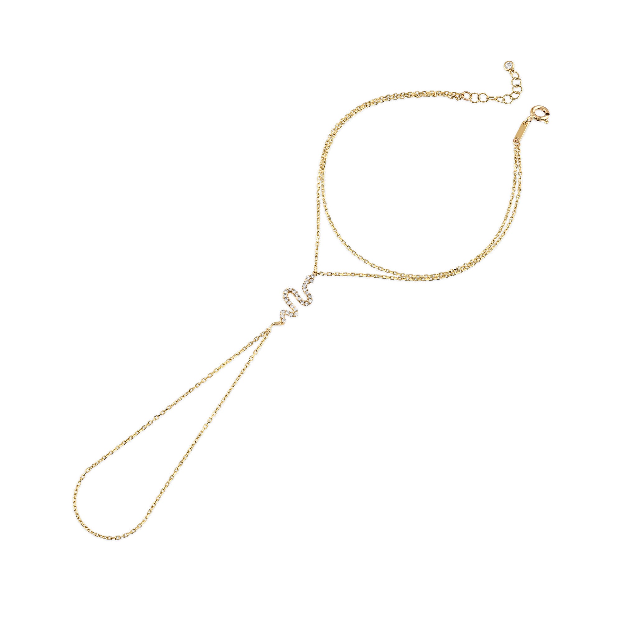 Yılan Taşlı Altın Şahmeran / 14 Ayar Sarı Altın