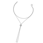 Yonca Şans Taşlı Altın Şahmeran / 14 Ayar Beyaz Altın