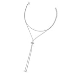 Parlayan Yıldız Taşlı Altın Şahmeran / 14 Ayar Beyaz Altın