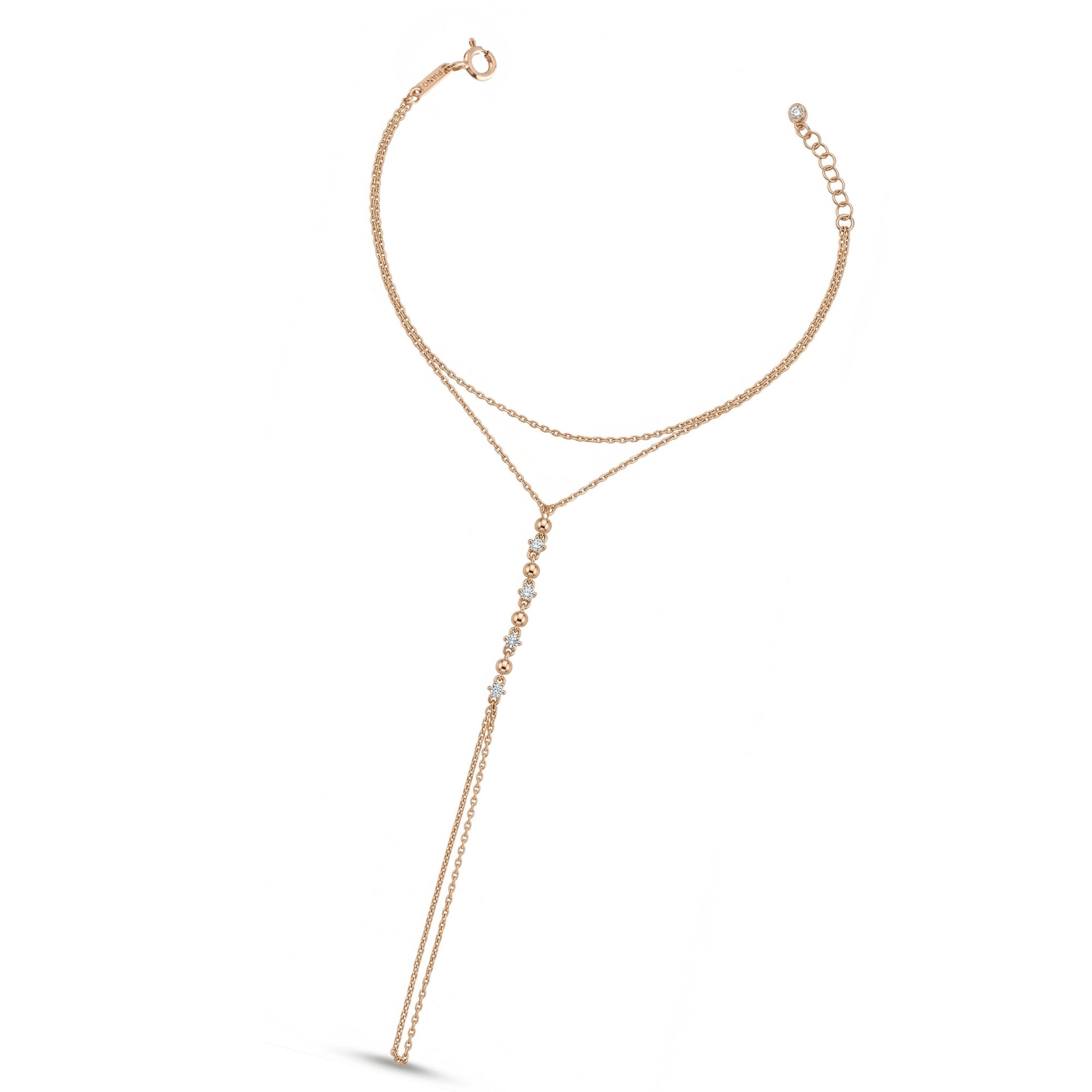 Sıralı Toplu ve Taşlı Dizilim Altın Şahmeran / 14 Ayar Rose Altın