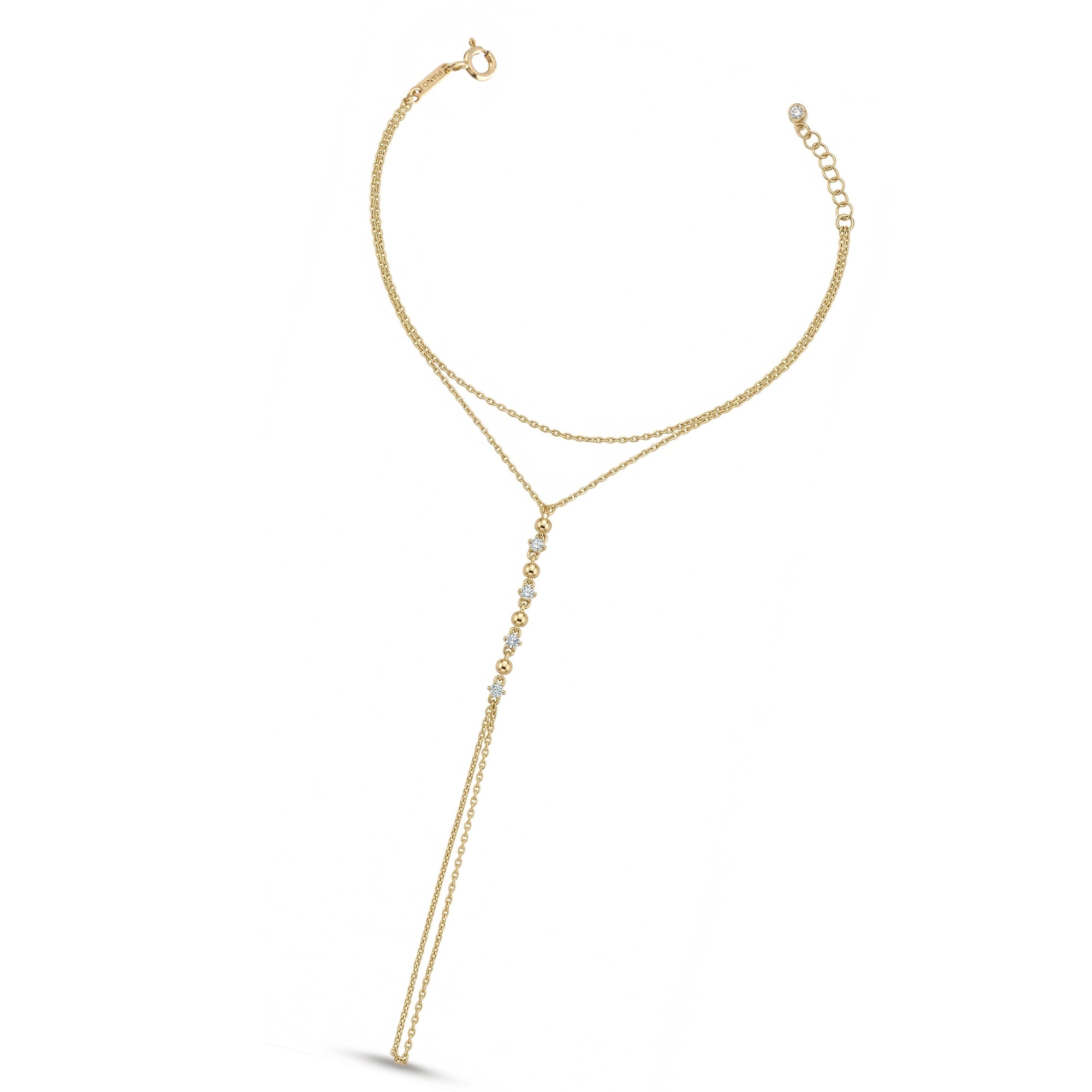 Sıralı Toplu ve Taşlı Dizilim Altın Şahmeran / 14 Ayar Sarı Altın