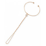 Bilezik Form Çiçek Figürlü Dorikalı Taşlı Altın Şahmeran / 14 Ayar Rose Altın