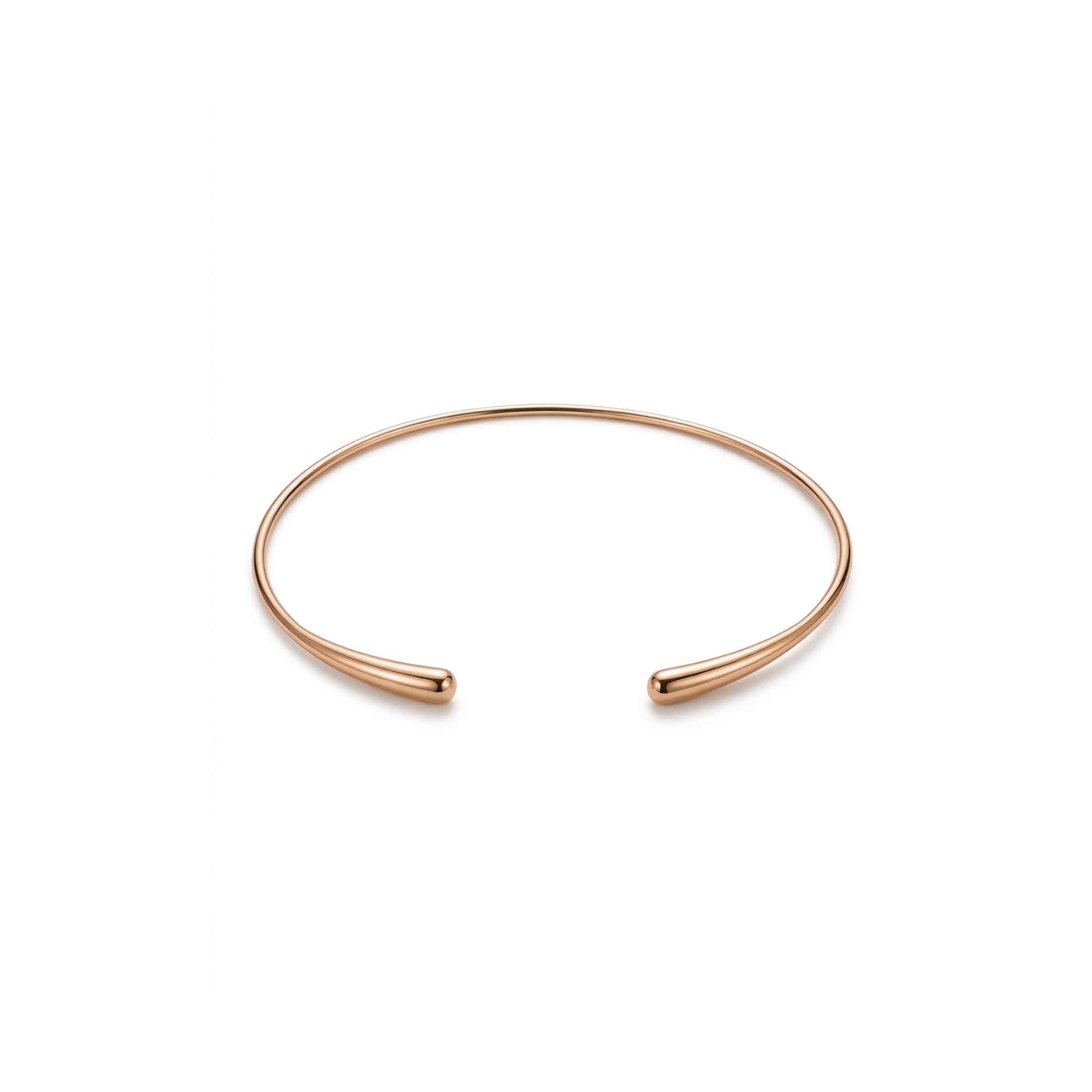 Sade Altın Cuff Bilezik / 14 Ayar Rose Altın