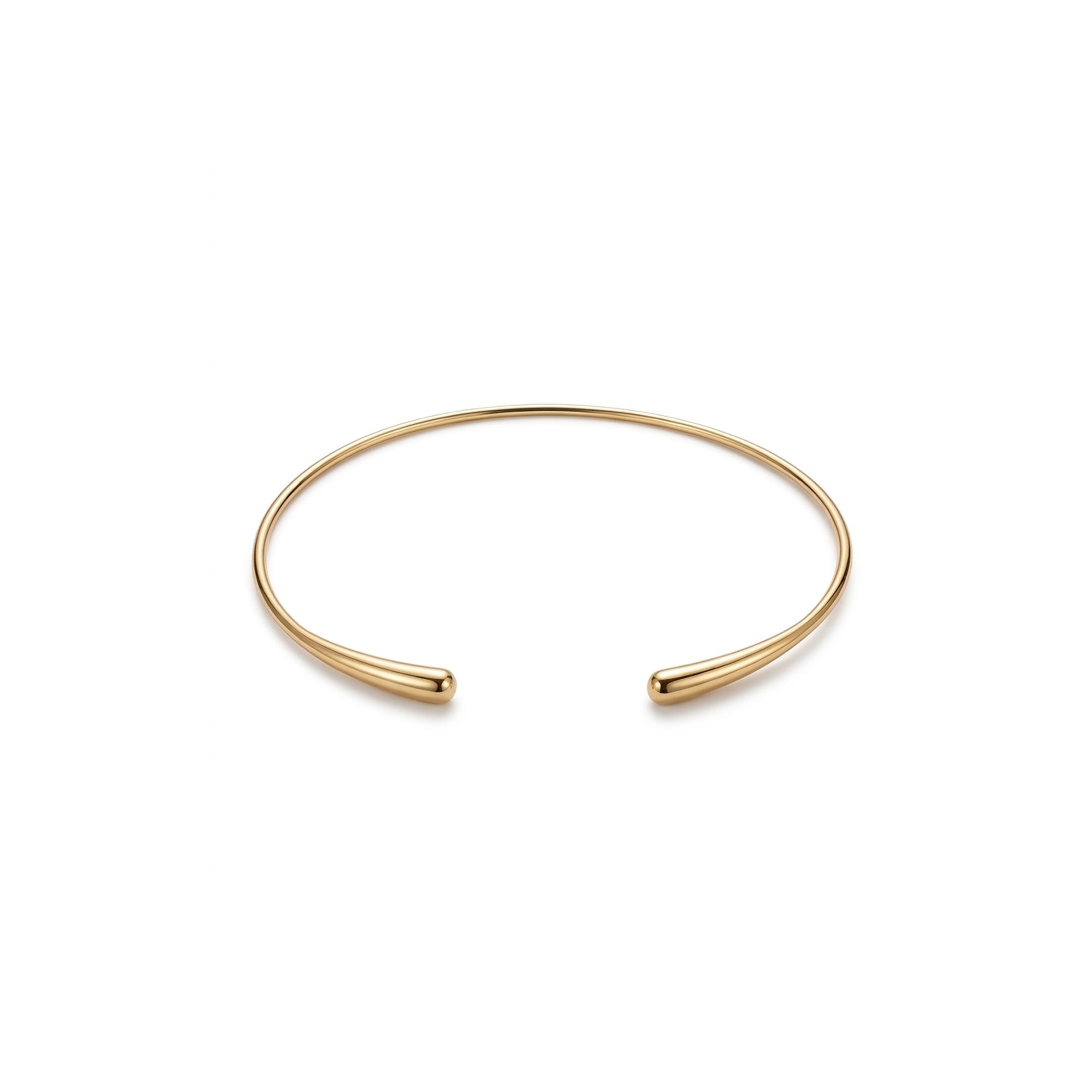 Sade Altın Cuff Bilezik / 14 Ayar Sarı Altın