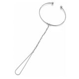 Bilezik Form Dorikalı Top ve Taş Sıralı Altın Şahmeran / 14 Ayar Beyaz Altın