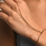 Bilezik Form Dorikalı Top ve Taş Sıralı Altın Şahmeran / 14 Ayar Sarı Altın