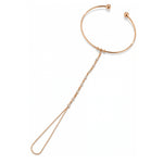 Bilezik Form Dorikalı Top ve Taş Sıralı Altın Şahmeran / 14 Ayar Rose Altın