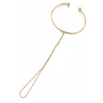 Bilezik Form Dorikalı Top ve Taş Sıralı Altın Şahmeran / 14 Ayar Sarı Altın