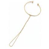 Bilezik Form Dorikalı Top ve Taş Sıralı Altın Şahmeran / 14 Ayar Sarı Altın