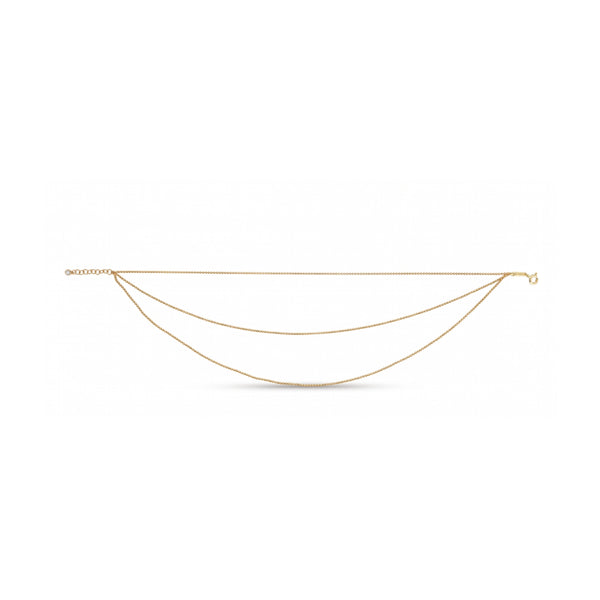 Triple Feather Gold Anklet