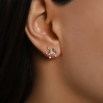 Lily 0.36 ct Pırlanta Küpe / 14 Ayar Sarı Altın