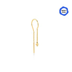 Mocha Zincirli Top Sallantılı Altın Relax Piercing / 14 Ayar Sarı Altın