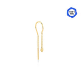 Mocha Zincirli Top Sallantılı Altın Relax Piercing / 14 Ayar Sarı Altın