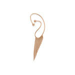 Art of Ear Sallantılı Dorika Zincir Püsküllü Tek Altın Küpe / 14 Ayar Rose Altın