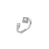 Eksen Taşlı Altın Cuff Yüzük