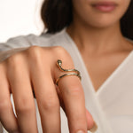 Sarmal Yılan Altın Yüzük / 14 Ayar Sarı Altın