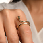 Sarmal Yılan Altın Yüzük / 14 Ayar Sarı Altın