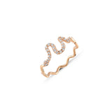 Yılan Taşlı Altın Yüzük / 14 Ayar Rose Altın