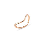 Minimal Curved Altın Yüzük / 14 Ayar Rose Altın